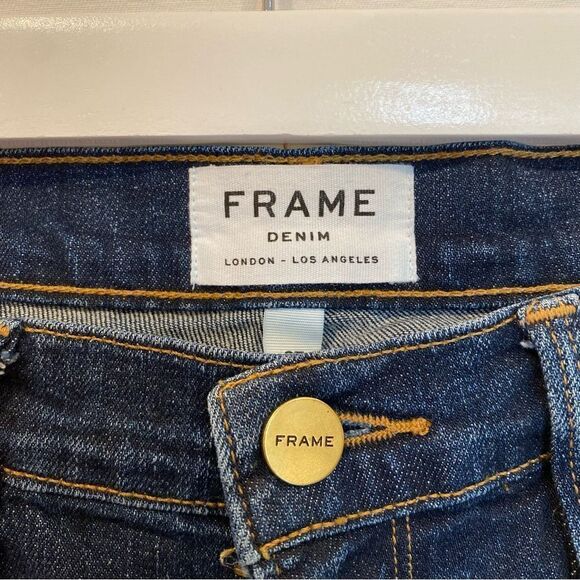 FRAME Denim Le Skinny de Jeanne Crop Medium Wash Jeans Women's 27 - Picture 5 of 5